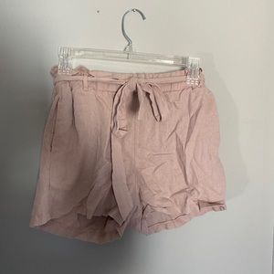 Light Pink Tie Shorts